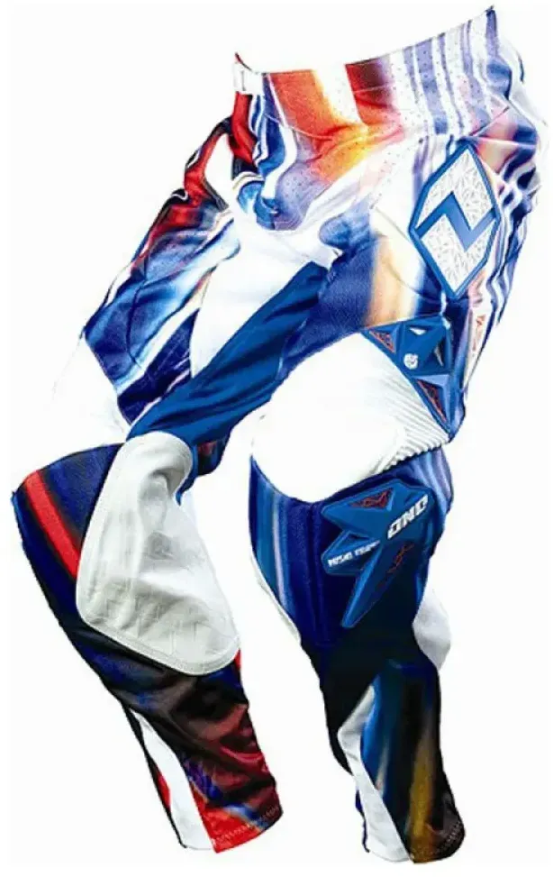 One Industries Defcon Distortion Offroad-hosen - White / Blue - 32