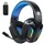 Fachixy FC-300 Gaming Headset mit Mikrofon, 2,4G Wireless Headset für PS5, PS4, PC, Switch, Mac, Surround Sound Faltbarer Bluetooth Gaming Kopfhörer kabellos mit LED Licht, Über 50H+ Akkulaufzeit