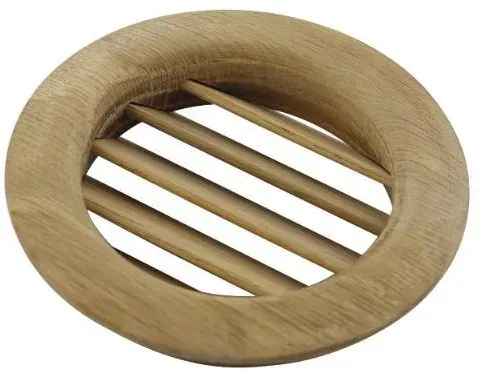 Lüftungsrosette rund 74 mm Eiche roh