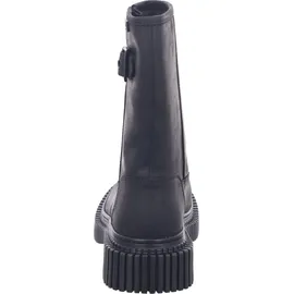 Camper Stiefel Biker-Bootie Schlupfstiefel schwarz Leder - Schwarz