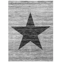 Vimoda Stern Jugendzimmer Wohnzimmer Teppich Grau Trendiger Kurzflor Teppich