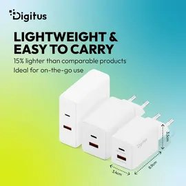 Digitus USB Ladegerät GaN 45W 1x USB-C, 1x USB-A
