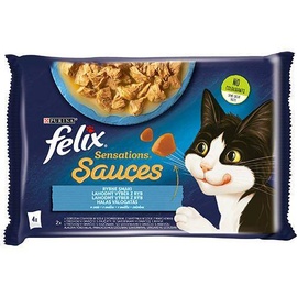 Felix Sensations Sauce Surprise Meerlachs und Sardinen 85g x 4) (multipack x 1)