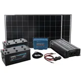 2500W AC Solar Inselanlage Autark - 230V AC / 24V DC / 640WP / 520Ah Batterien