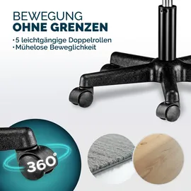 CASARIA Rollhocker Kunstleder Blau