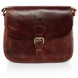 Sid & Vain YALE Schultertasche Leder Brown