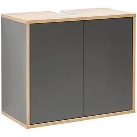 Fackelmann Waschbeckenunterschrank Finn 60 x 50 x 30,5 cm Anthrazit