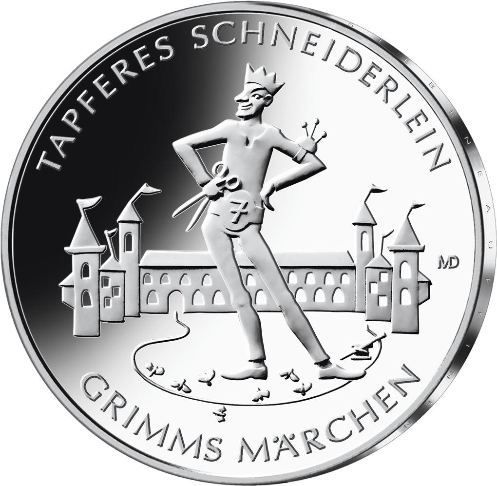 20-Euro-Silbergedenkmünze 'Tapferes Schneiderlein' in Stempelglanz