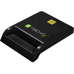 Techly I-CARD CAM-USB2TYC Smart-Card-Lesegerät Drinnen USB USB 2.0 Schwarz