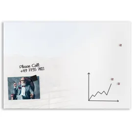 Master of Boards KARAT Glas Whiteboard Lissabon Spiegelnd Universal Einsetzbar 45 x 30 cm