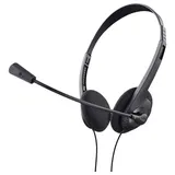 Trust Kopfhörer Headset Schwarz On Ear Headset kabelgebunden Schwarz Computer
