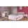 Parisot Stauraumbett Pirouette 90 x 200 cm Holzwerkstoff weiß grau-rosa