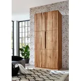 Home affaire Kleiderschrank Azelie, aus Wildeiche Massivholz-Kleiderschrank, im 50 cm Raster planbar braun 102 cm x 223 cm x 62 cm