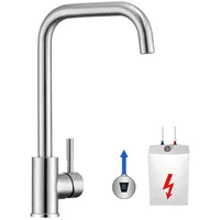 CECIPA MAX Küchenarmatur Niederdruck Spültischarmatur aus gebürstetem Edelstahl (360° drehbar, 1-St., Einhand-Spültischarmatur) Ventilkern aus Keramik