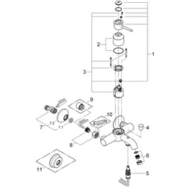 Grohe Bauclassic Wannenarmatur Chrom