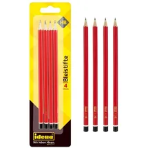 IDENA Bleistift HB 4 St. Rot