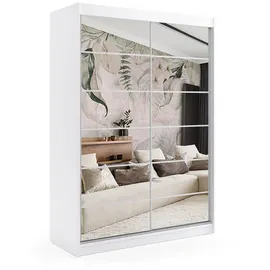 altdecor Schiebetürenschrank FLORA 150 x 216 x 61 cm Weiß
