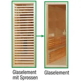 Wolff Finnhaus Sauna Paradiso Sprossen- gegen Glaselement
