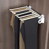 MANG Ausziehbar Hosenbügel Hosenauszug Hosenhalter Für Kleiderschrank Hosenhalterung Platzsparender Halter Für 10 Hosen Organizer Rack