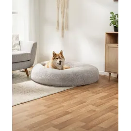 LIONTO Hundebett Donut L 120 cm hellgrau