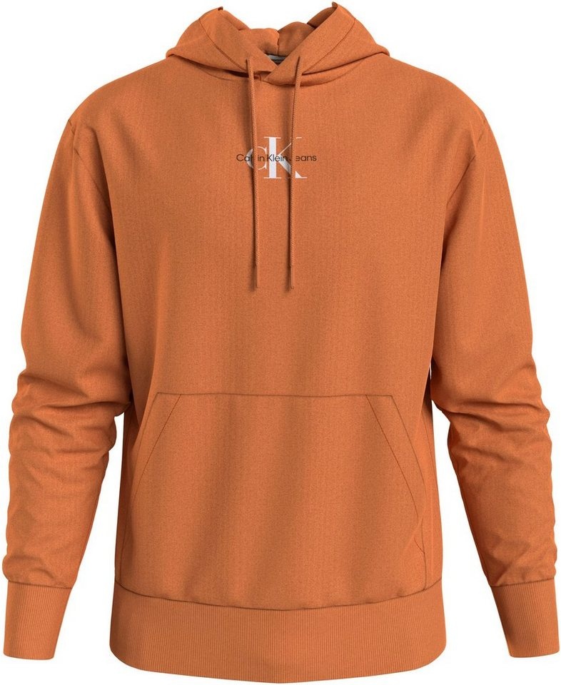 Calvin Klein Jeans Kapuzensweatshirt MONOLOGO HOODIE mit Logoschriftzug orange