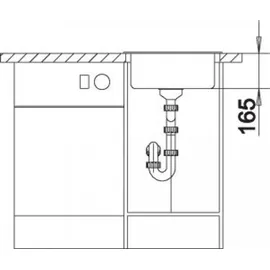 Blanco BLANCORONDO links Einbauart Silgranit softweiß Handbetätigung 527057