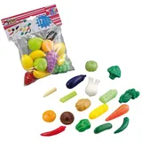 Happy People 45004 Früchte und Gemüse Kaufmannsladen Zubehör mehrfarbig 5-12cm 17 Teile