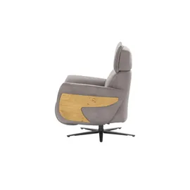 HIMOLLA Relaxsessel Leder 77 x 84 x 101 cm Grau