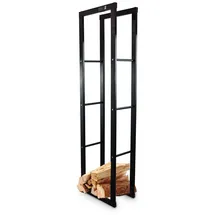 BITUXX Kaminholzständer Metall 40 x 150 cm Schwarz