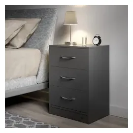 CASARIA Nachttisch Eloise Anthrazit 54x39x28cm mit LED