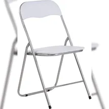 CLP Klappstuhl 45 x 45 x 78 cm silber/weiß