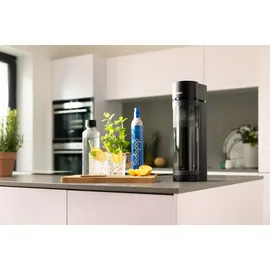 Sodapop Logan schwarz matt + 2 Flaschen 0,85 l + Flasche 0,6 l + Zylinder