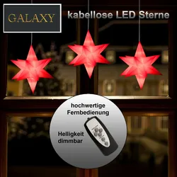 Galaxy - schwebende LED Sterne rot