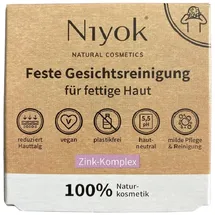 Niyok Niyok® Feste Gesichtsreinigung "Zink Komplex" (80g) • Gesichtsseife für fettige Haut • Anti-Unreinheiten & Anti Pickel • Gesichtspflege vegan • Bio Naturkosmetik • Naturseifen plastikfrei