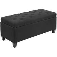 Homcom Sitzbank Schwarz Kunststoff, 40x44x100 cm Esszimmer, Bänke, Sitzbänke