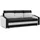 mebligo Sofa, Schwarz, Weiß, Textil, 3-Sitzer, 220x85x92 cm, Wohnzimmer, Sofas - Couches, Sofas, 3-Sitzer Sofas