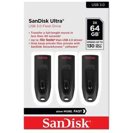 SanDisk Ultra USB-Sticks 64 GB, 3-Pack