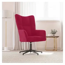 vidaXL Relaxsessel Weinrot Samt 0 x 0 x 0 cm Rot