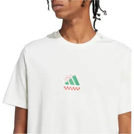 adidas Lounge Pizza Graphic T-Shirt weiß L