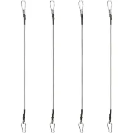 vidaXL Seile mit Karabiner 4 Stk. Gummi Schwarz/Silber