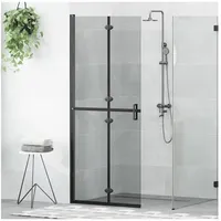 vidaXL Walk-In Duschwand Schwarz 80 x 6,5 x 190 cm