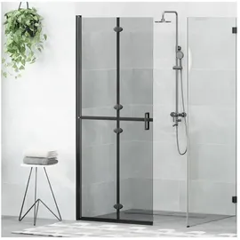 vidaXL Walk-In Duschwand Schwarz 80 x 6,5 x 190 cm