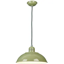 Licht-Erlebnisse Pendelleuchte SECRETER Grün Baustahl 1x E27 max. 60W LE45411