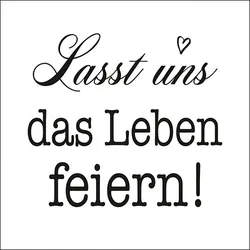 Ambiente 20 Servietten Papier 33x33cm 3-lagig - hochwertige Einweg Papierservietten Schriftzug Leben Feiern Partyservietten Sprüche Tischdeko Party Gartenfest
