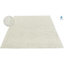 Wollteppich MY HOME "Wolly, Wolle" Gr. 8, beige (natur), B:300cm H:14mm L:400cm, Wolle, Teppiche, handgewebt, Handweb Teppiche, Wohnzimmer, Schlafzimmer, Esszimmer, Topseller