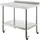 Vevor Arbeitstisch Edelstahl, Edelstahltisch mit Höhenverstellbarer Ablage, Küchentisch mit 4 Universalräder und Aufkantung 91,4 x 61 x 89 cm, Zubereitungstisch Max. 150 kg + 50 kg Edelstahltisch