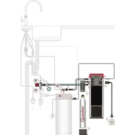 Quooker Flex Round Set Küchenarmatur Kupfer Rosé