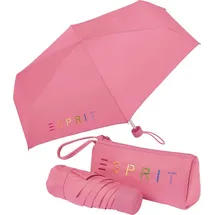 Esprit Super Mini Taschenschirm Ultra Mini Pouch Colorful Logo - Carmine Rose