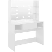 vidaXL vidaXL, Schminktisch Led-beleuchtung 100x40x135 cm) Mdf Glänzendes Weiß