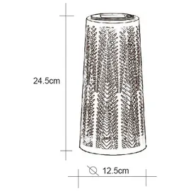 ETC Shop Solarlampe Tisch aussen Solarlicht Tisch für Außen Solar Laterne Balkon schwarz, Säule mit Lichteffekt, goldenes Innere,1x LED warmweiß, H 24,5 cm